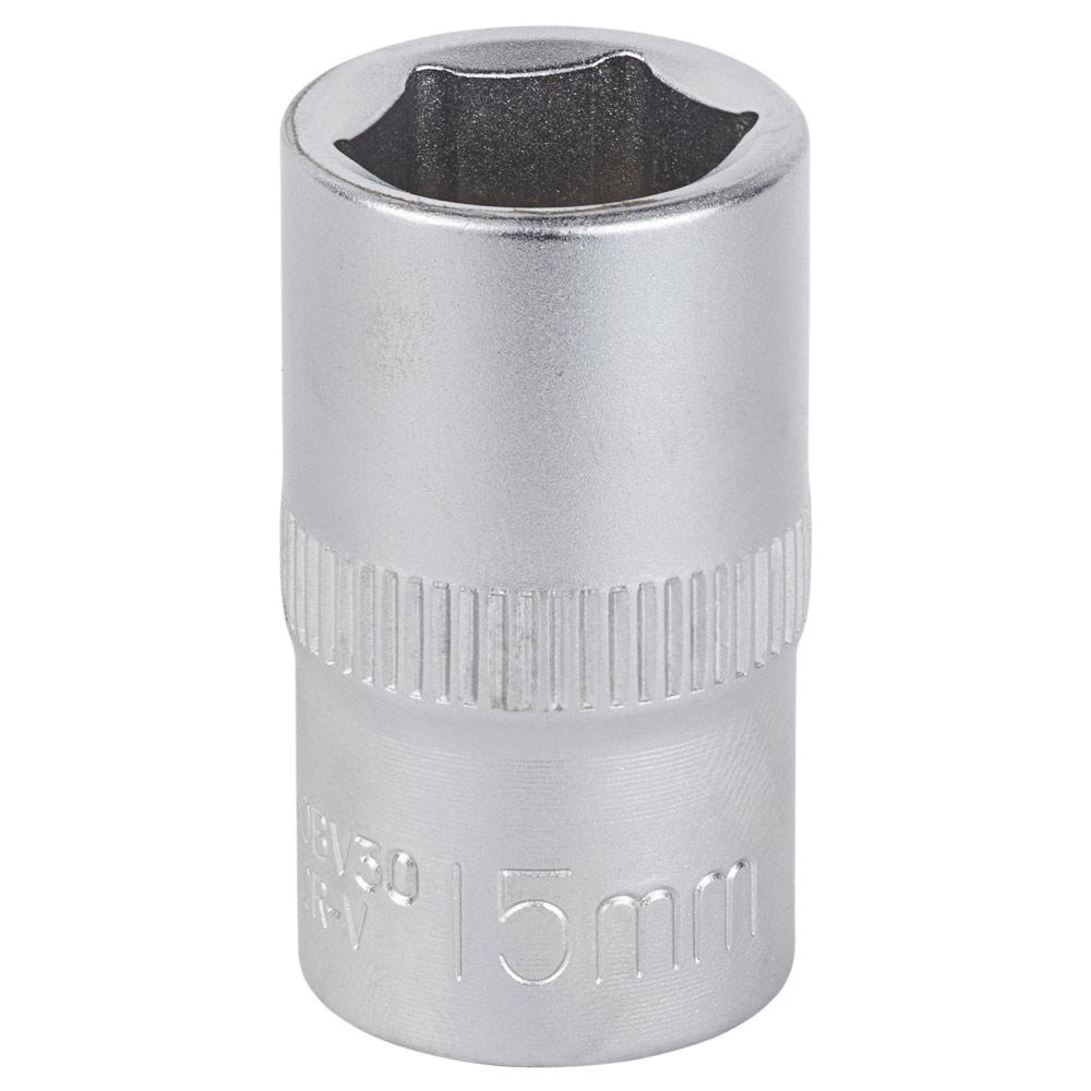 Насадка шестигранна коротка 1/2" 15 мм CrV mid SIGMA (6071151)