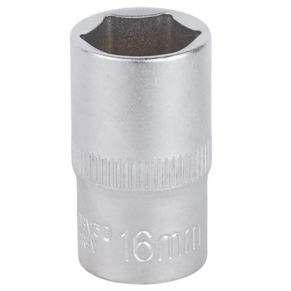 Насадка шестигранна коротка 1/2" 16 мм CrV mid SIGMA (6071161)