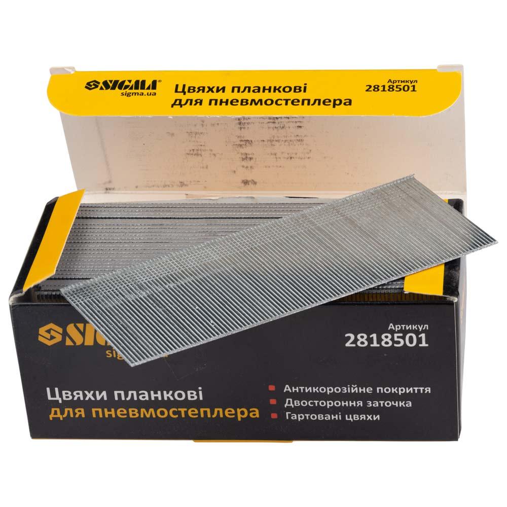 Цвяхи планочні 50×1.25×1мм для пневмостеплера 5000шт SIGMA (2818501)