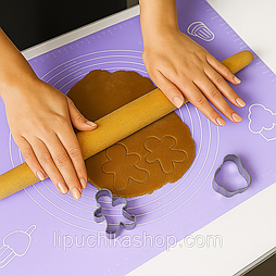 Силіконовий килимок з розміткою 50х70 см для випічки та розкачування тіста