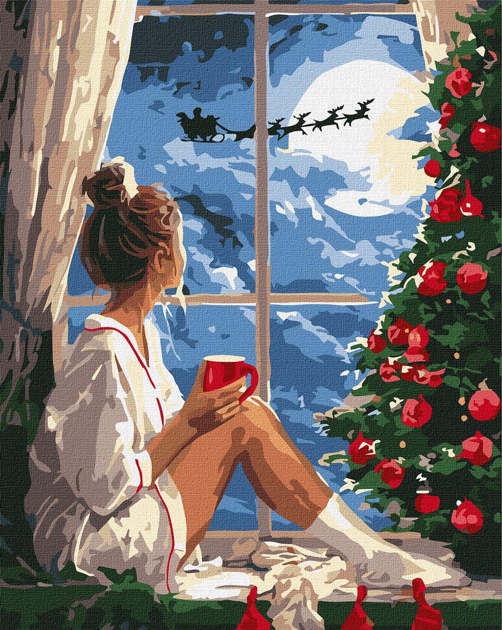 Картина за номерами 40х50 см Різдвяний вечір ©art_selena_ua Ідейка KHO8696, фото 1