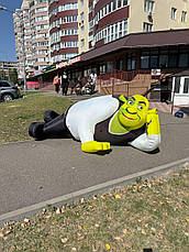 Надувна декорація Шрек 4 м для встановлення на дах кав’ярні або торгової точки, фото 3