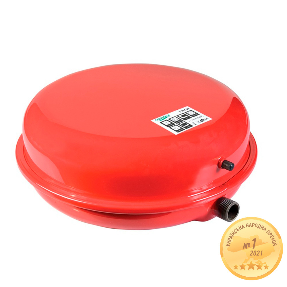 Бак для системи опалення плоский 12л Ø325 (легована пофарбована сталь) AQUATICA