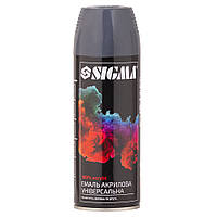 Емаль аерозольна акрилова 400 мл RAL 8019 сіро-коричневий глянець SIGMA (2736731)