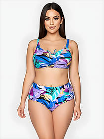 Купальник м'яка чашка на стяжці Fuba 0619-18 блакитний 52 54 56 58 60 розмір