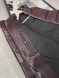 Чоловічий жилет бордовий натуральна шкіра люкс, фото 6