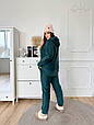 Костюм жіночий з флісу полар Модель: 871-7950 Колір: сірий, чорний, смарагдовий, капучіно, фото 4
