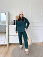Костюм жіночий з флісу полар Модель: 871-7950 Колір: сірий, чорний, смарагдовий, капучіно, фото 5