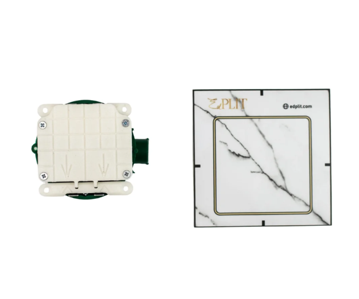 Прохідний вимикач прихованого монтажу Edplit, одинарний (E40018), фото 1