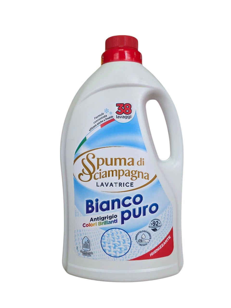 Засіб для прання білих речей Spuma di Sciampagna Bianco puro, 1710 мл 38 прань, фото 1