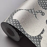 Шпалери флізелінові 0.53 × 10.05 м Marburg 58644, сіро-бежеві для спальні, вітальні, коридору, фото 4