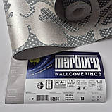 Шпалери флізелінові 0.53 × 10.05 м Marburg 58644, сіро-бежеві для спальні, вітальні, коридору, фото 5