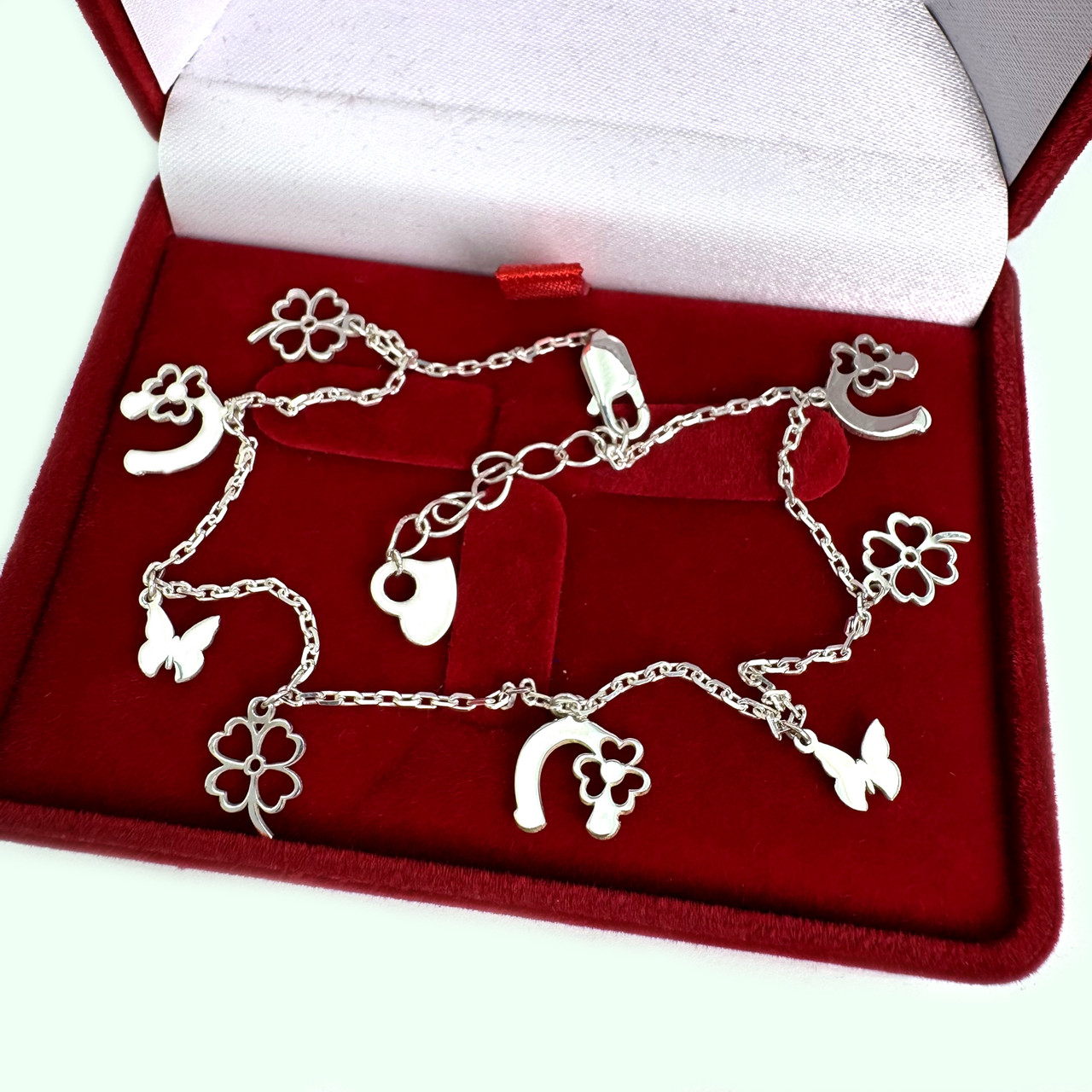 Срібний браслет на ногу, Бр1042, фото 1