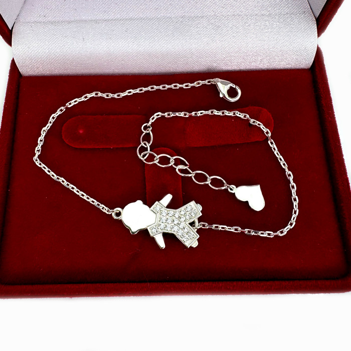 Срібний браслет для мами "хлопчик", фото 1