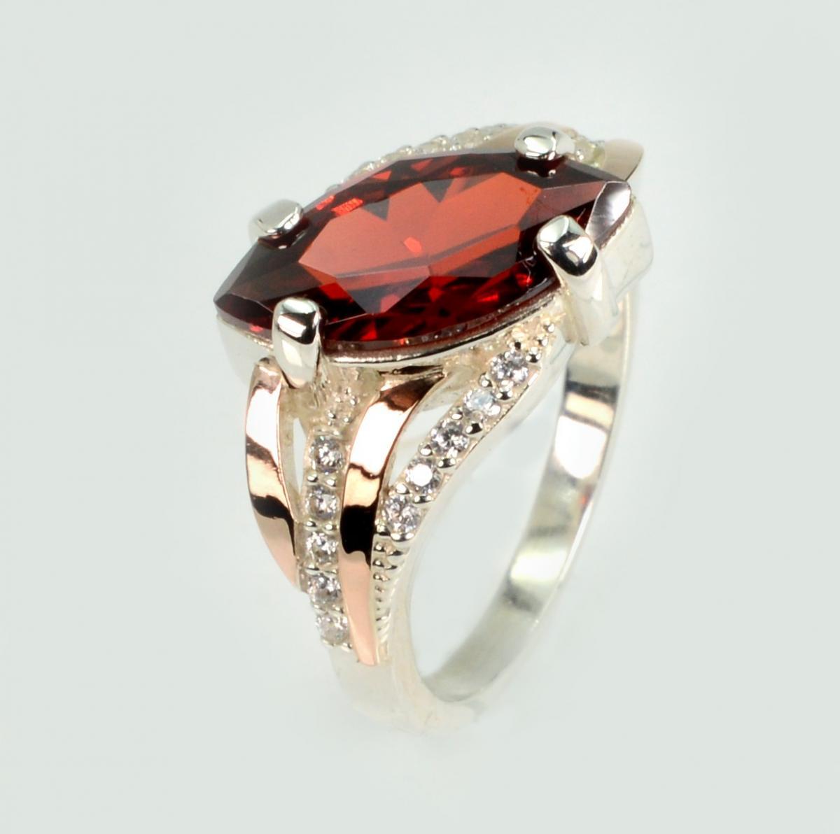 Срібна каблучка з золотими пластинами, фото 1