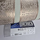Шпалери флізелінові 0.53 × 10.05 м Marburg 58638, кавово-блакитні з золотом для спальні, вітальні, кабінету, фото 5
