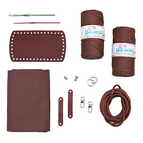 Подарунковий набір сумки BUCKET BAG, колір Коньячний