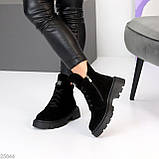 Жіночі коричневі черевики, жіночі шкіряні челсі, жіночі зимові черевики, натуральні жіночі черевики, фото 5