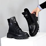 Жіночі коричневі черевики, жіночі шкіряні челсі, жіночі зимові черевики, натуральні жіночі черевики, фото 9