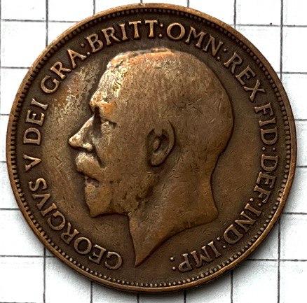 Монета Великобританії 1 пені 1918 р., фото 1