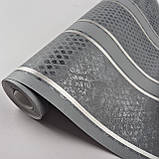 Шпалери вінілові на флізеліні 0.53 × 10.05 м Marburg 58637, сірі для спальні, вітальні, коридору, фото 4