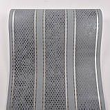 Шпалери вінілові на флізеліні 0.53 × 10.05 м Marburg 58637, сірі для спальні, вітальні, коридору, фото 2