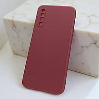 Силіконовий чохол HardCorner Samsung Galaxy A50 A505 (з мікрофіброю) Wine