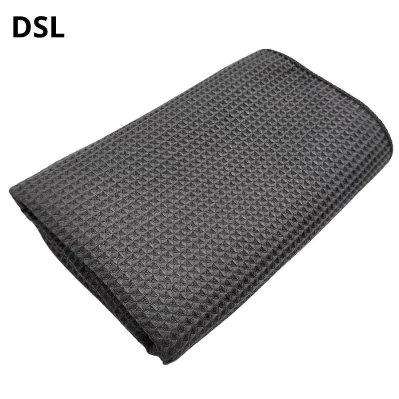 Рушник для скла вафельний з окантовкою сірий 300GSM 40*40см, фото 1