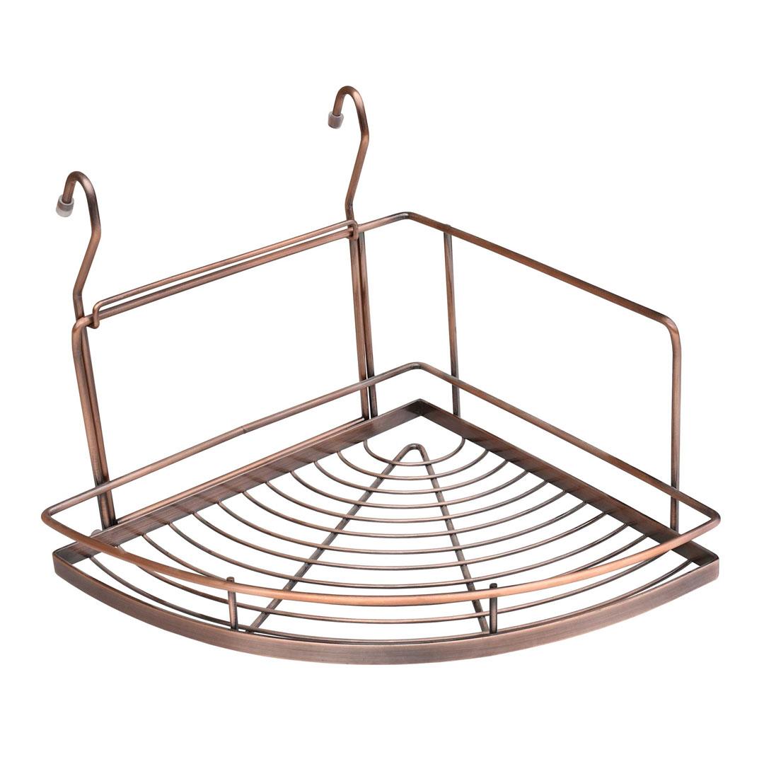 Полиця на рейлінг кутова Lemax антична мідь (YJ-G301 СА), фото 1