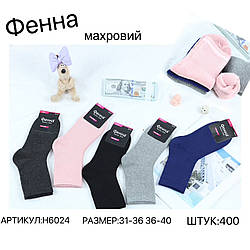 Теплі підліткові шкарпетки для дівчаток "Махра" Розміри: 31-36 і 36-40 (11337)