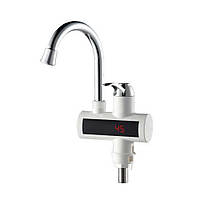 Кран-водонагрівач проточний s98 3.0 кВт для кухні вилив вухо на гайці з дисплеєм AQUATICA (9798103)