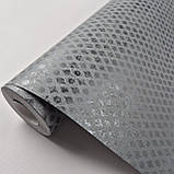 Шпалери флізелінові 0.53 × 10.05 м Marburg 58632, темно-сірі для спальні, вітальні, кабінету, фото 3