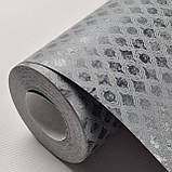 Шпалери флізелінові 0.53 × 10.05 м Marburg 58632, темно-сірі для спальні, вітальні, кабінету, фото 4