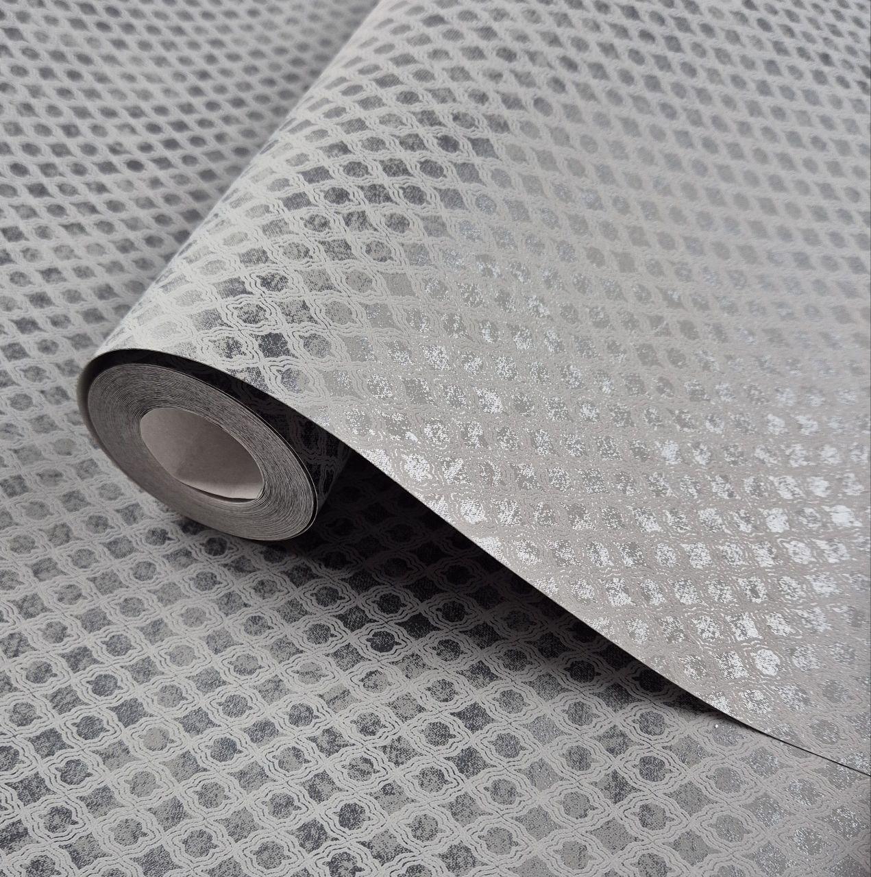 Шпалери флізелінові 0.53 × 10.05 м Marburg 58632, темно-сірі для спальні, вітальні, кабінету, фото 1