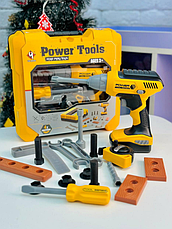 Дитячий набір інструментів у кейсі з шуруповертом на батарейках, фото 5