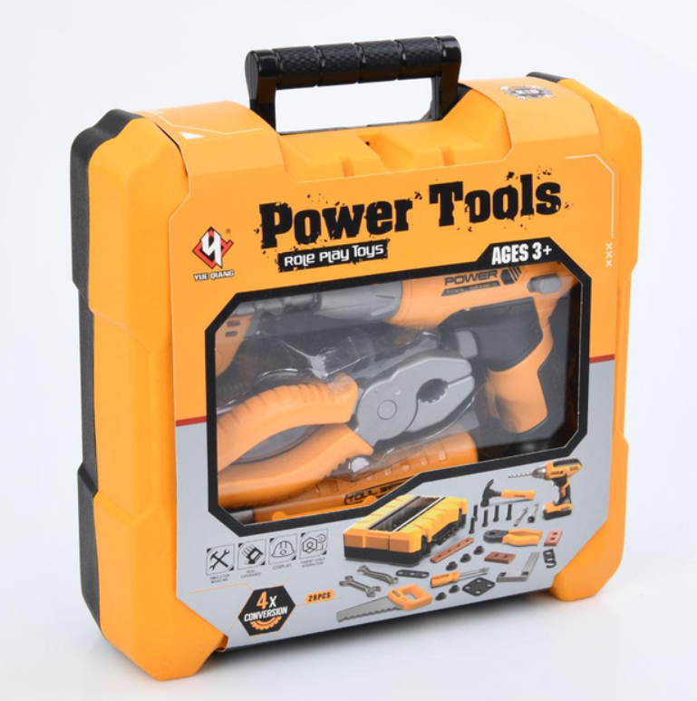 Дитячий набір інструментів у кейсі з шуруповертом на батарейках