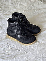 Дитячі черевики з натуральної шкіри антиварусні з фіксацією п'ятки ортопедичні 20 р демісезонні, фото 8