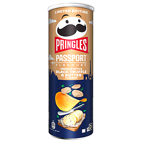 Чіпси Pringles зі смаком чорного трюфеля та вершкового масла 165г