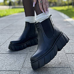Челсі жіночі шкіряні. Колір чорний