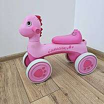 Біговел дитячий, каталка Avko Dino 05 Pink звукові та світлові ефекти, фото 5