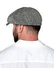 Чоловіча кепка восьмиклинка з твіду сірого кольору “Ялинка” Gatsby / Гаврош / Хуліганка, фото 3