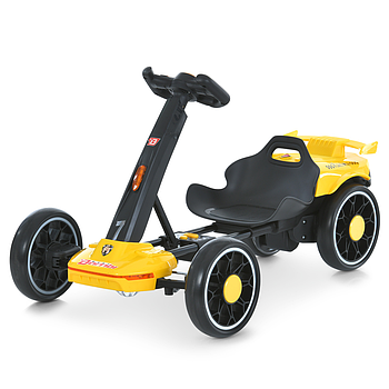 Електрокарт дитячий Bambi (р/к2,4G, 2мотори35W, 1акум12V4,5AH, EVA, Bluetooth) M 6145(A)EBR-6 Жовтий