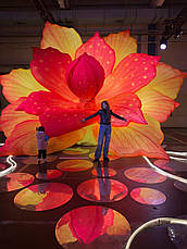 Надувна декорація квітка 6 м із підсвіткою для сцени та виставок, фото 5