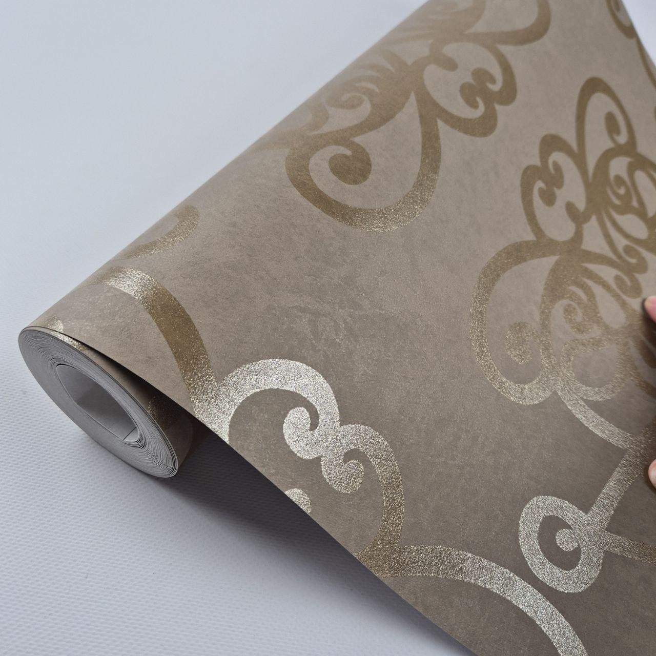 Шпалери флізелінові 0.53 × 10.05 м Marburg 58605, коричневі для спальні, вітальні, коридору, фото 1