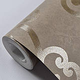 Шпалери флізелінові 0.53 × 10.05 м Marburg 58605, коричневі для спальні, вітальні, коридору, фото 3