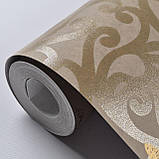 Шпалери флізелінові 0.53 × 10.05 м Marburg 58601, коричневі для спальні, вітальні, коридору, фото 3