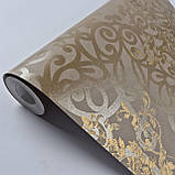 Шпалери флізелінові 0.53 × 10.05 м Marburg 58601, коричневі для спальні, вітальні, коридору, фото 4