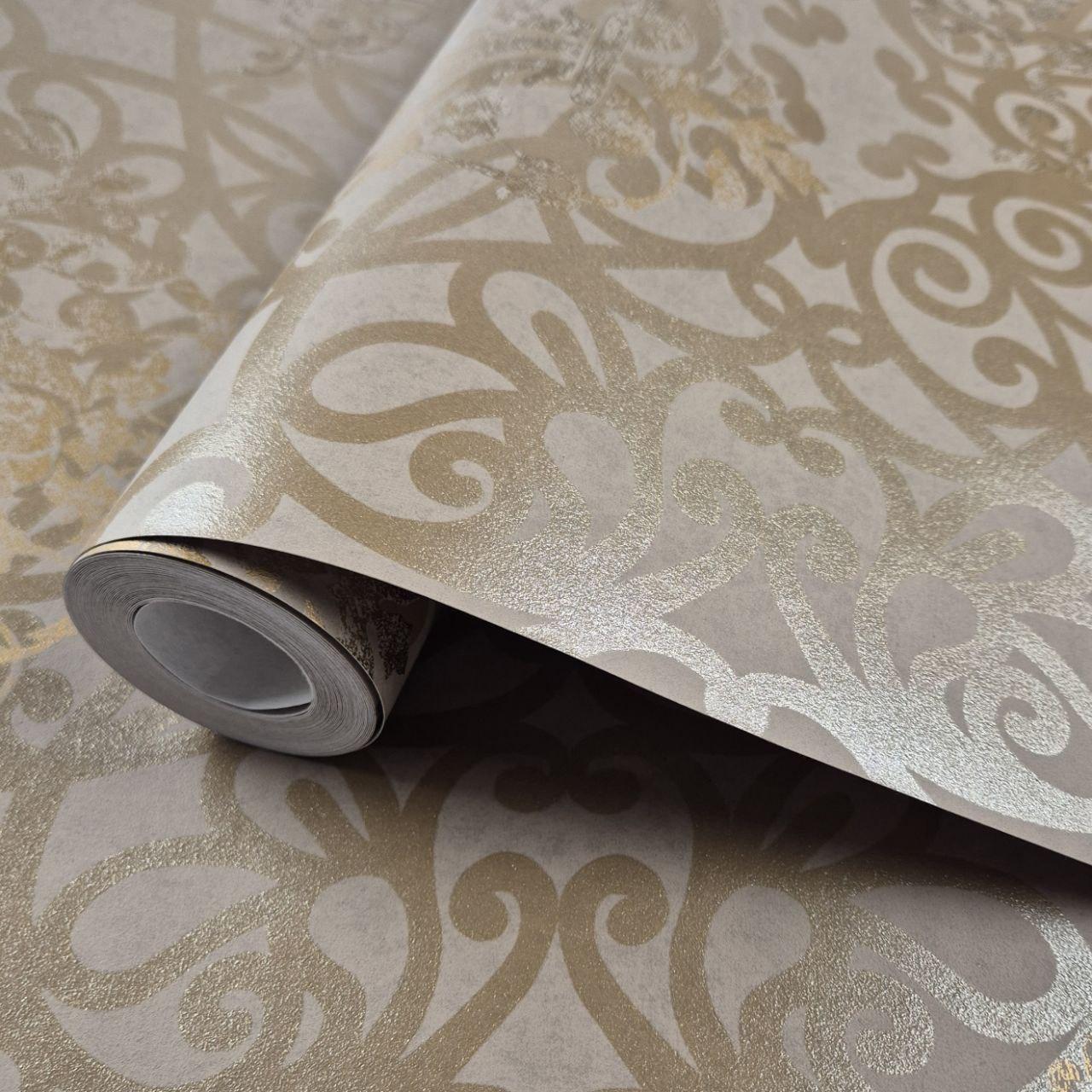 Шпалери флізелінові 0.53 × 10.05 м Marburg 58601, коричневі для спальні, вітальні, коридору, фото 1