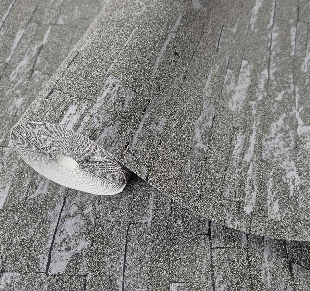 Шпалери вінілові на флізеліні 0.53 × 10.05 м Marburg 58416, сірі для спальні, вітальні, коридору, фото 1