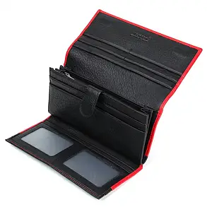 Гаманець жіночий шкіряний VERMARI 72081-1806 RED/BLACK, фото 3